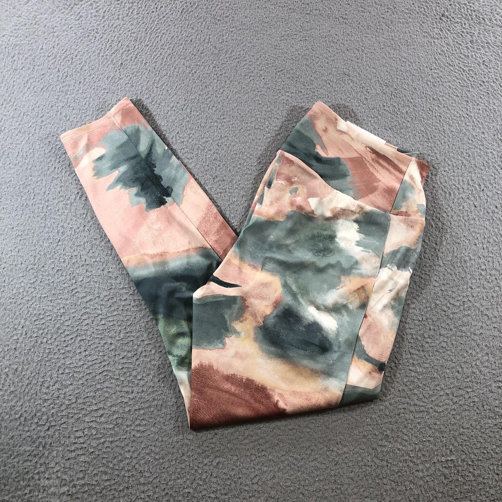 Soma Nonstop Legging Womens XL Painterly Camo Peachmint Yoga Pants Stretch New